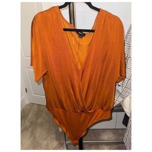 Burnt Orange Forever 21 Bodysuit